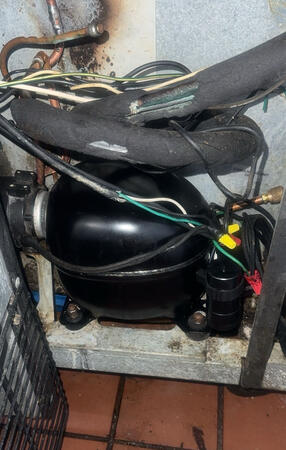 Reach in cooler compressor replacement